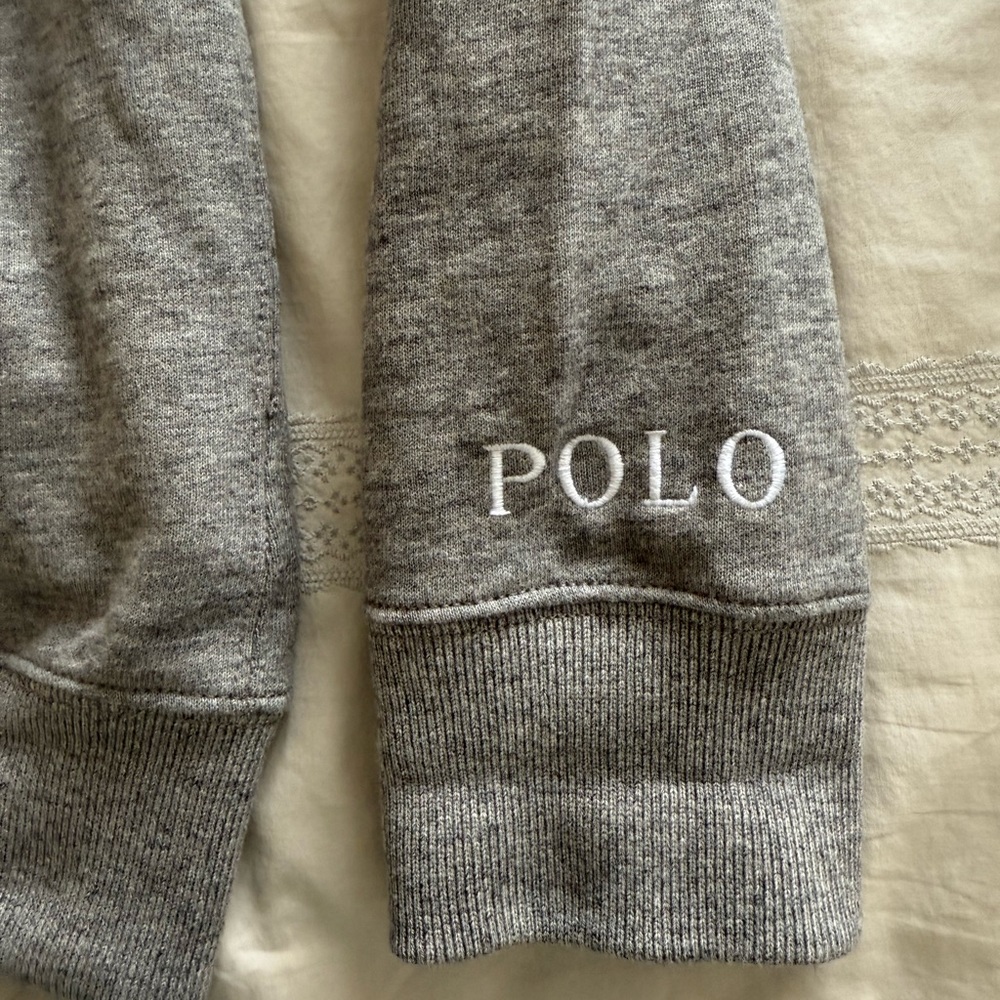 Polo Ralph Lauren Polo Match Game Embroidered Grey Sweatshirt like new - Picture 7 of 9